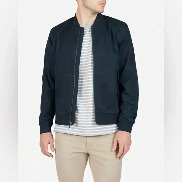 Everlane | Jackets & Coats | Everlane The Cotton Bomber Jacket In Navy ...